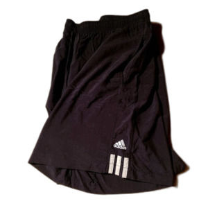 Retro Adidas Soccer Shorts Mesh Pockets - Matte Black - Extra Large